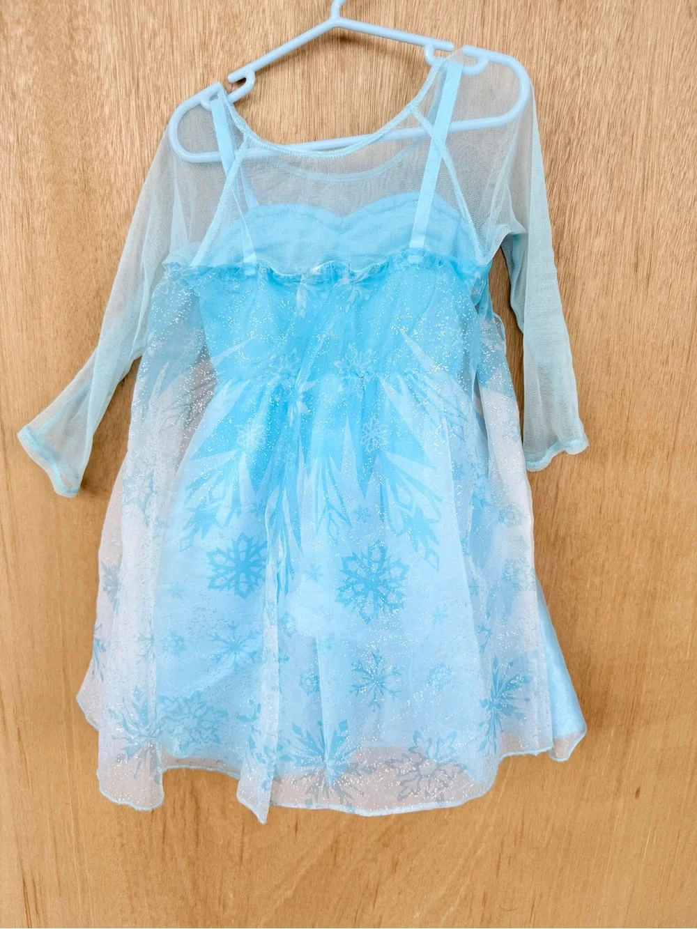 Disney Store Elsa Frozen Princess Sequin Tulle Sparkly Party Dress Blue 4
